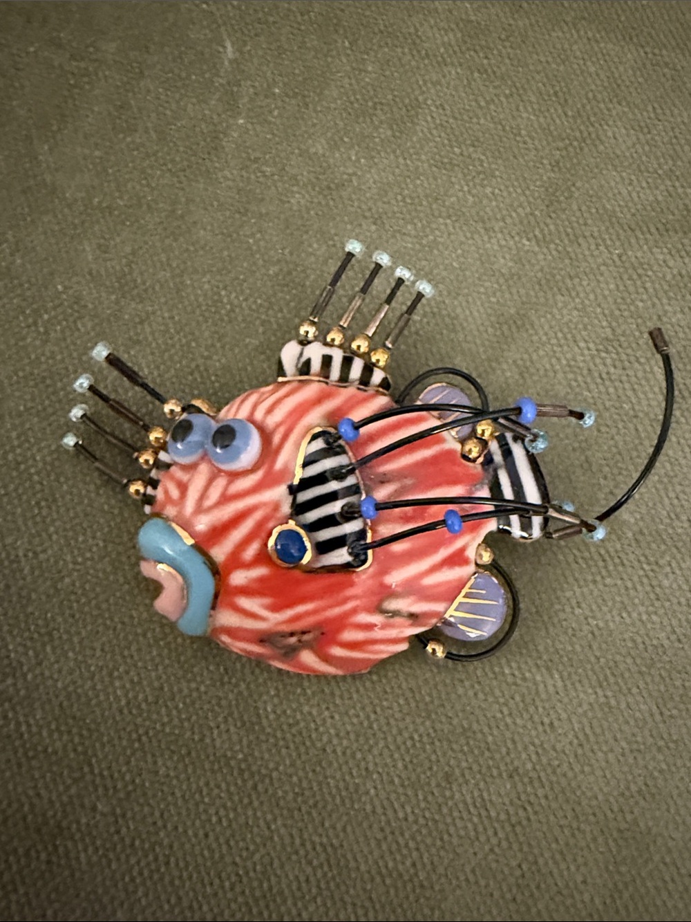 Cynthia Chuang Whimsical Fish Brooch